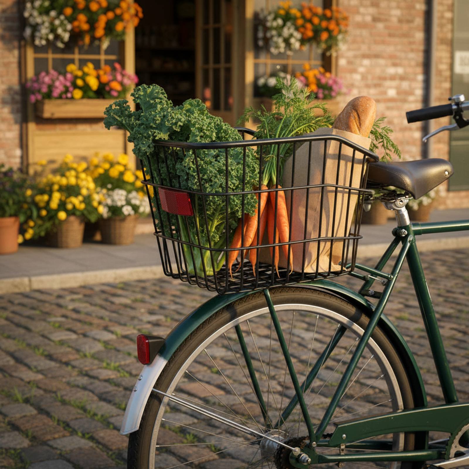 Cycling For Commute - Cycle Rear Rack Basket Sturdy-Duty Rear