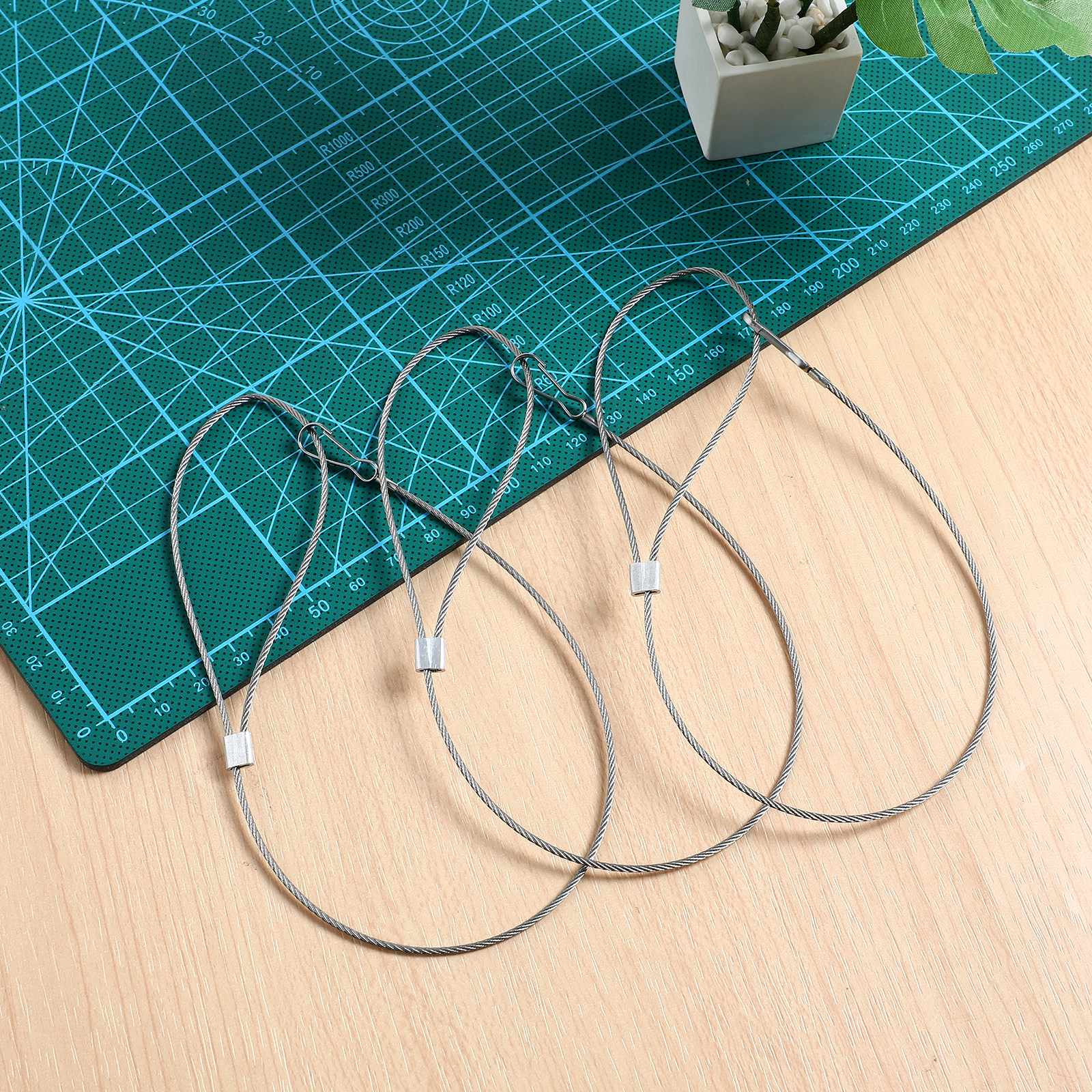 Cable Lock Flexible - 3Pcs Stainless Steel Gate Latch Cable