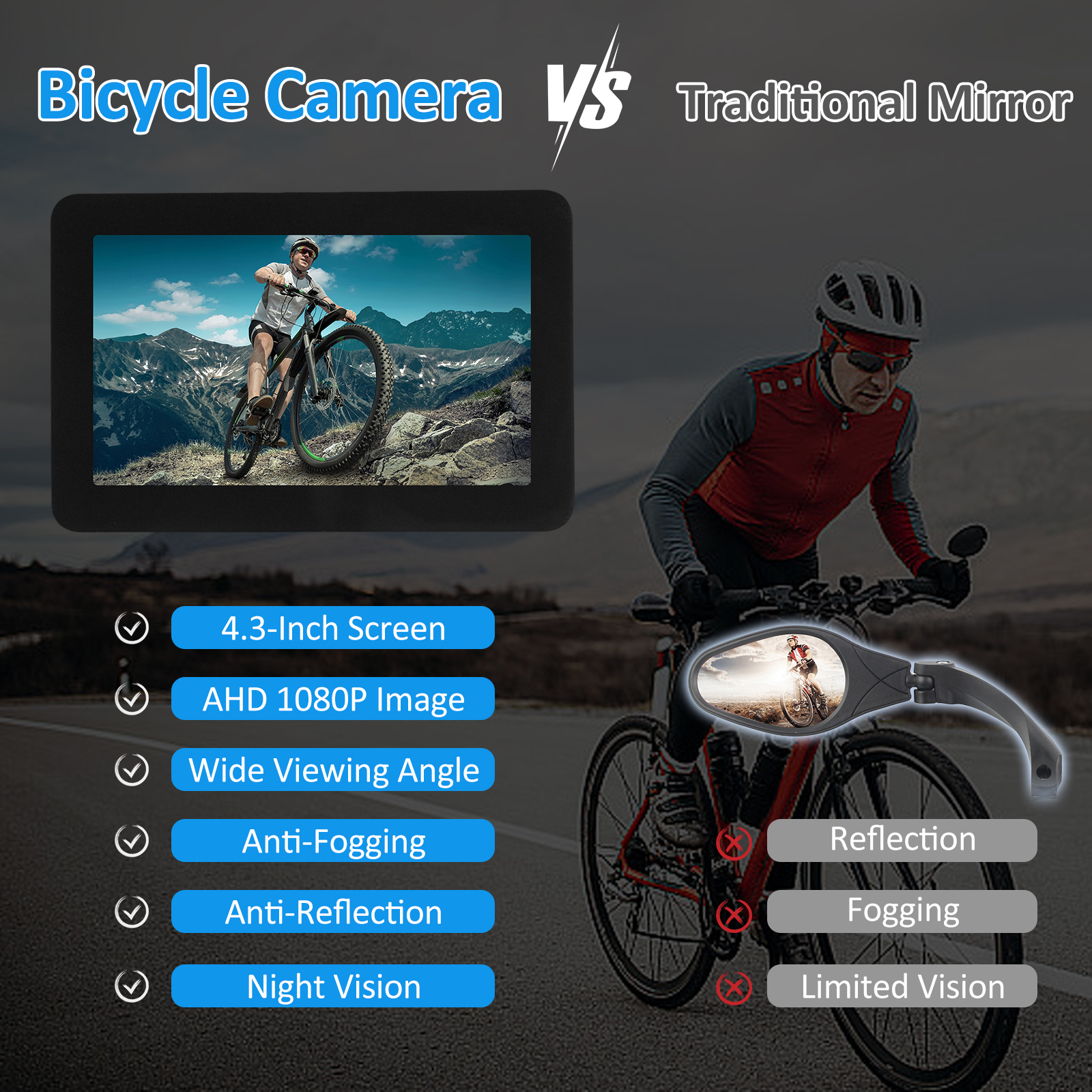 Handlebar Bike Mirror, 1080P R - огляд і ціна Cycling Zones