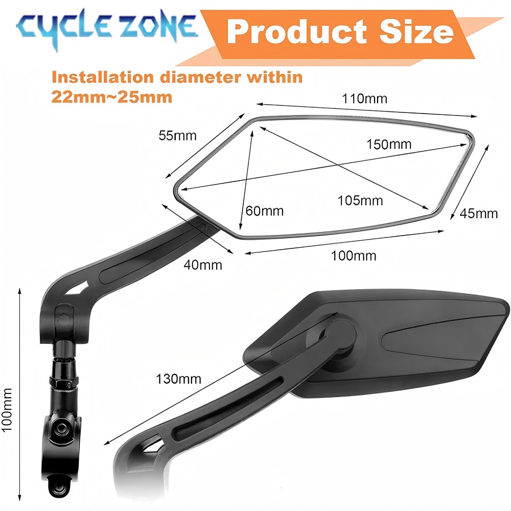 Mountain Bike Rearview Mirror  - огляд і ціна Cycling Zones