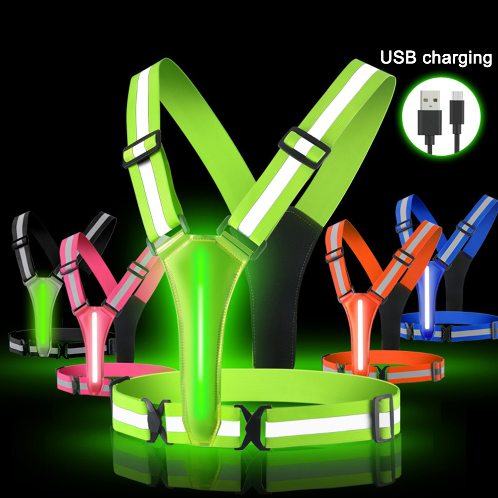LED Running Vest USB Rechargea - огляд і ціна Reflective Vest Cycling