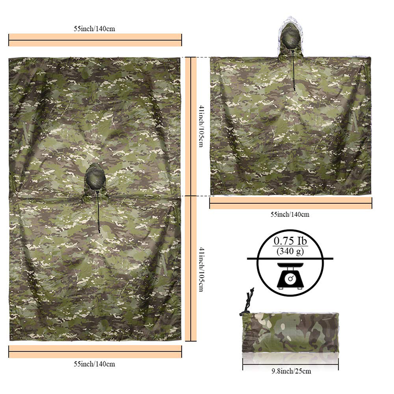 Rain Coat Camouflage Tactical  - огляд і ціна Cycling Rain Jacket Commute