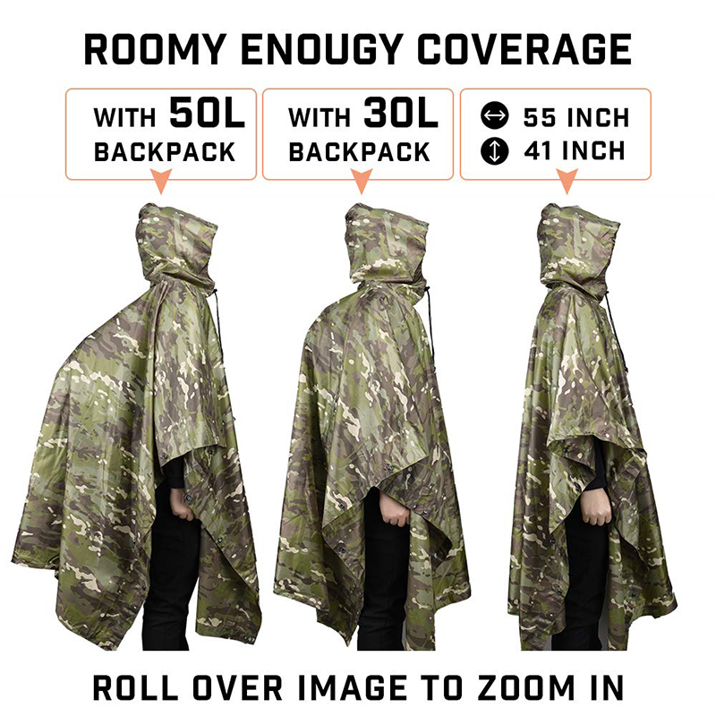Rain Coat Camouflage Tactical  - огляд і ціна Cycling Rain Jacket Commute