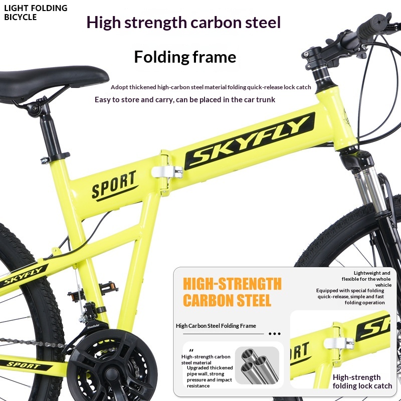 Folding Mountain Bike Portable - огляд і ціна Cycling Commute Speed