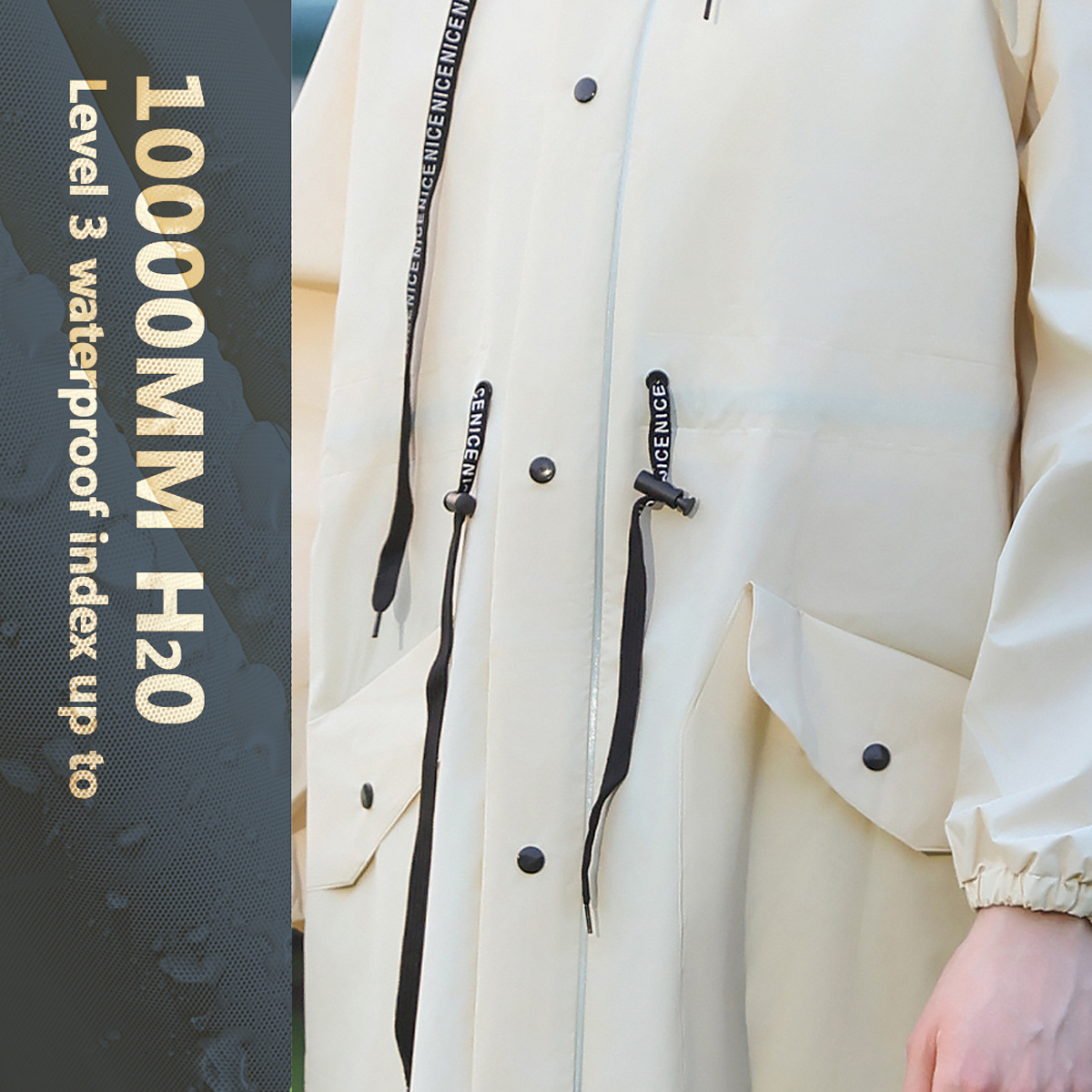 Women Long Waterproof Rain Jac - огляд і ціна Cycling Rain Jacket Commute