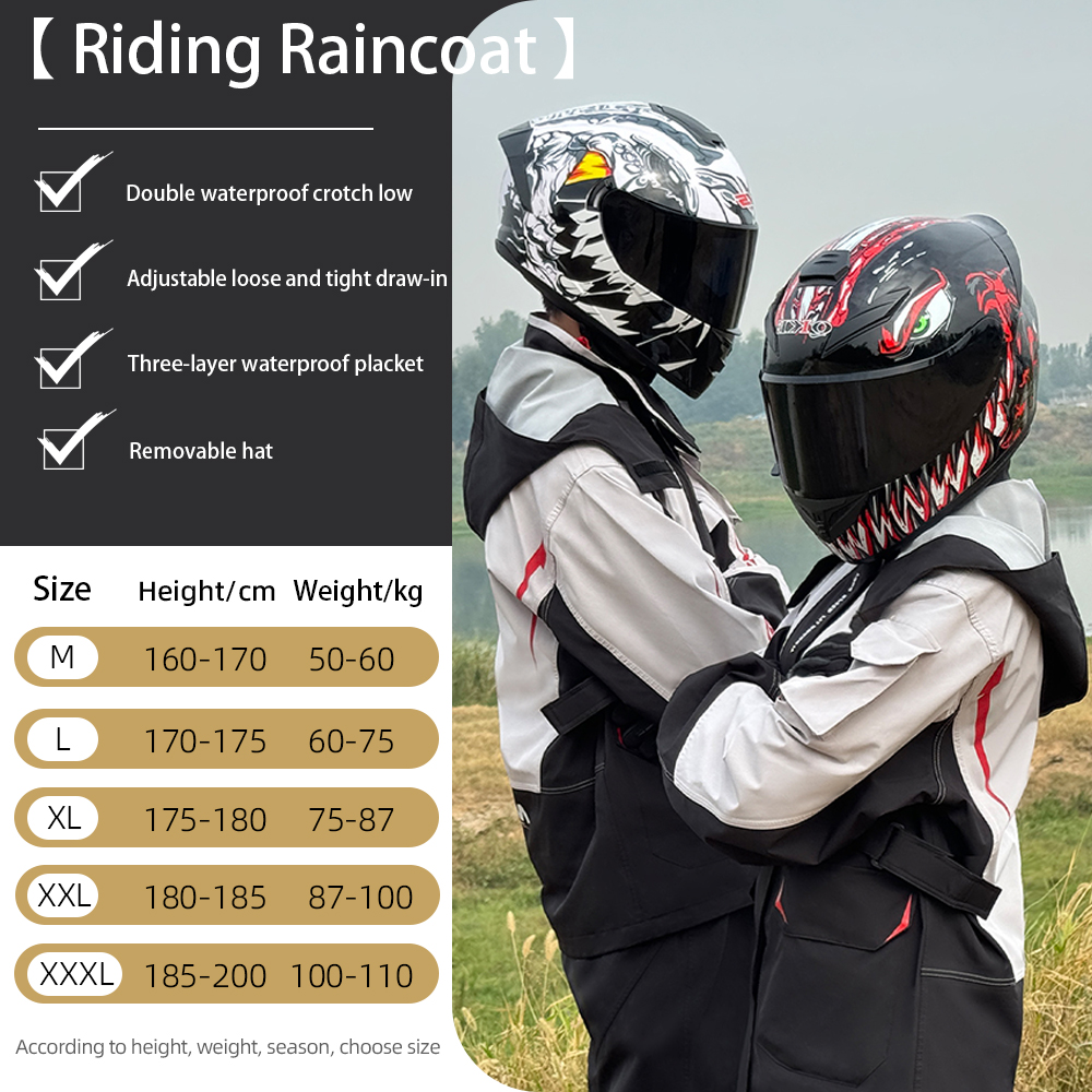 Motorcycle Rain Suit Raincoat  - огляд і ціна Cycling Rain Jacket Commute