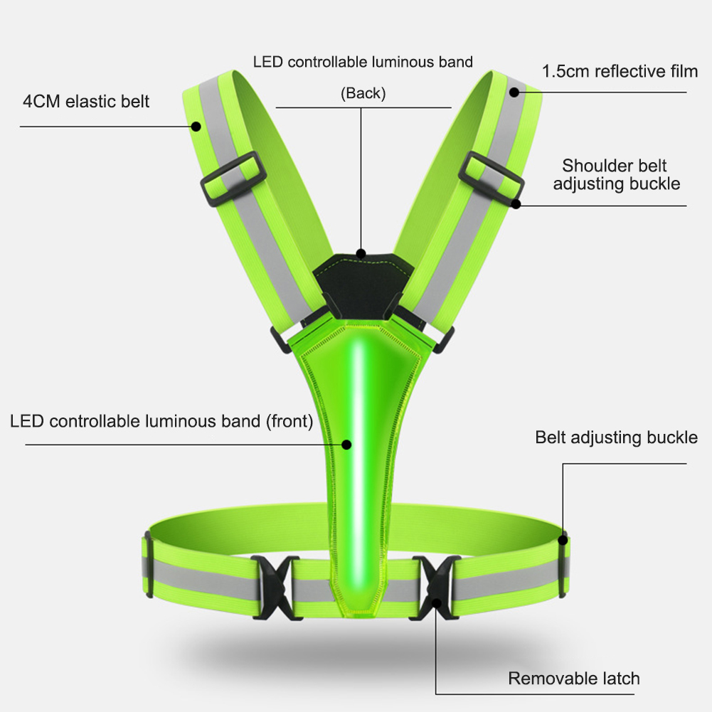 Luminous Light Strip Back Suit - огляд і ціна Reflective Vest Cycling