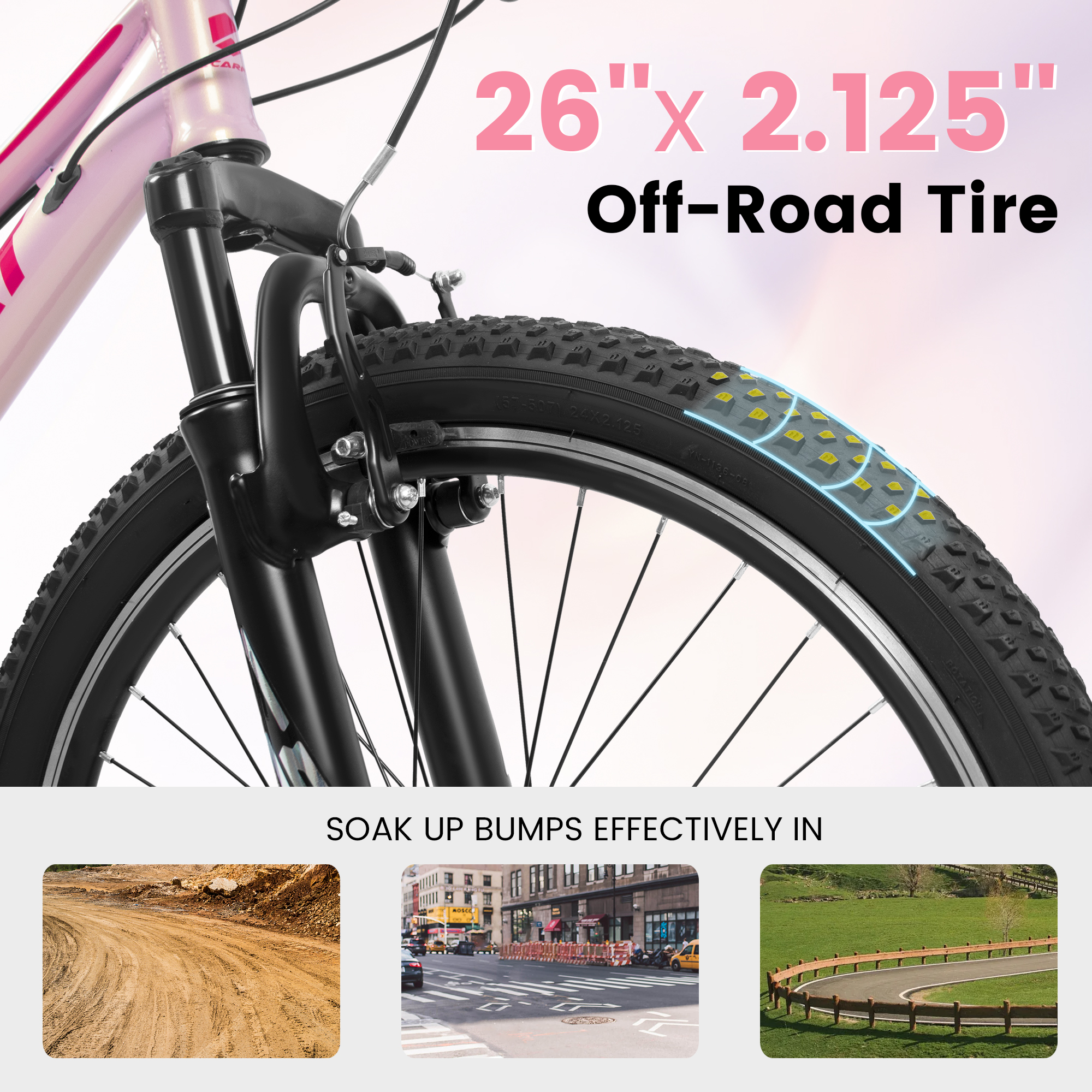 Ecarpat 24/26 Inch Mountain Bi - огляд і ціна Cycling Commute Speed