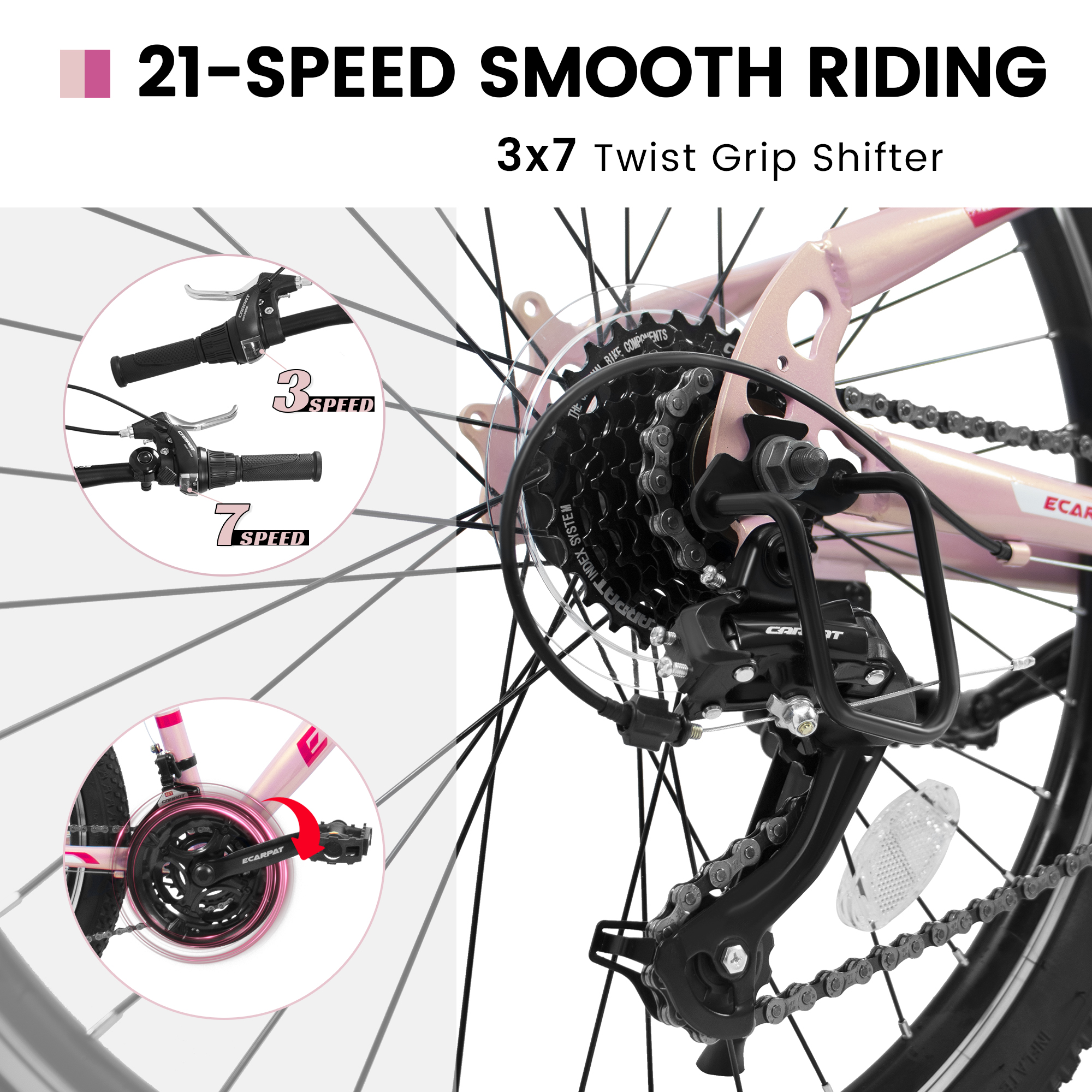 Ecarpat 24/26 Inch Mountain Bi - огляд і ціна Cycling Commute Speed