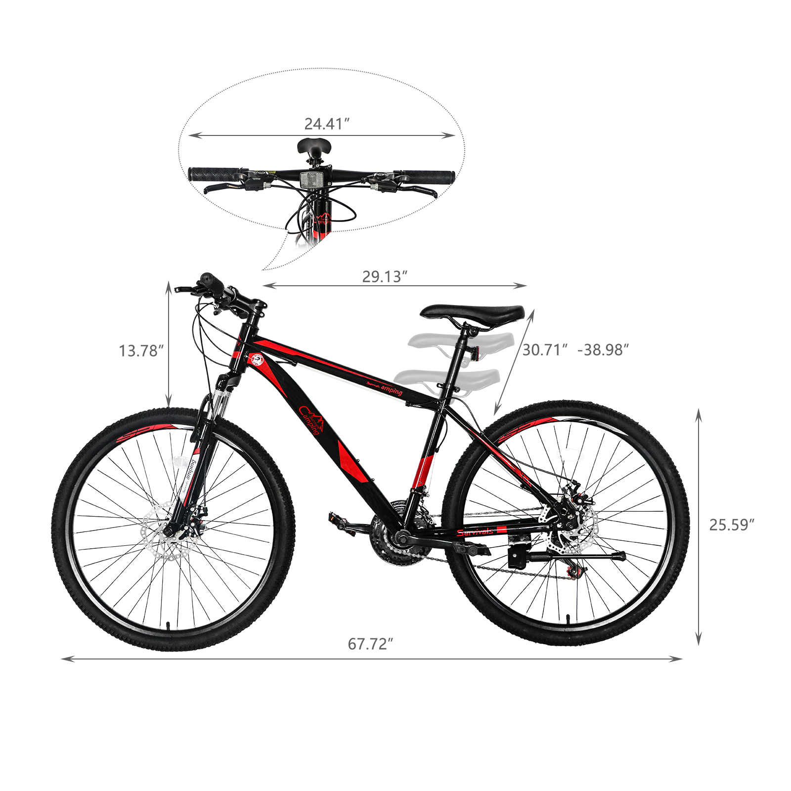21 Speed Red Black Mountain Bi - огляд і ціна Cycling Commute Speed