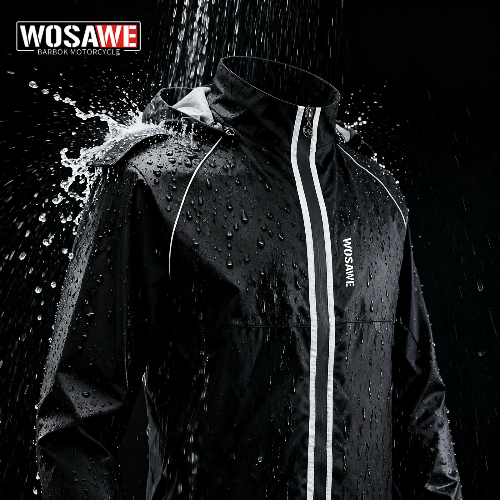 WOSAWE Reflective Motorcycle R - огляд і ціна Cycling Rain Jacket Commute