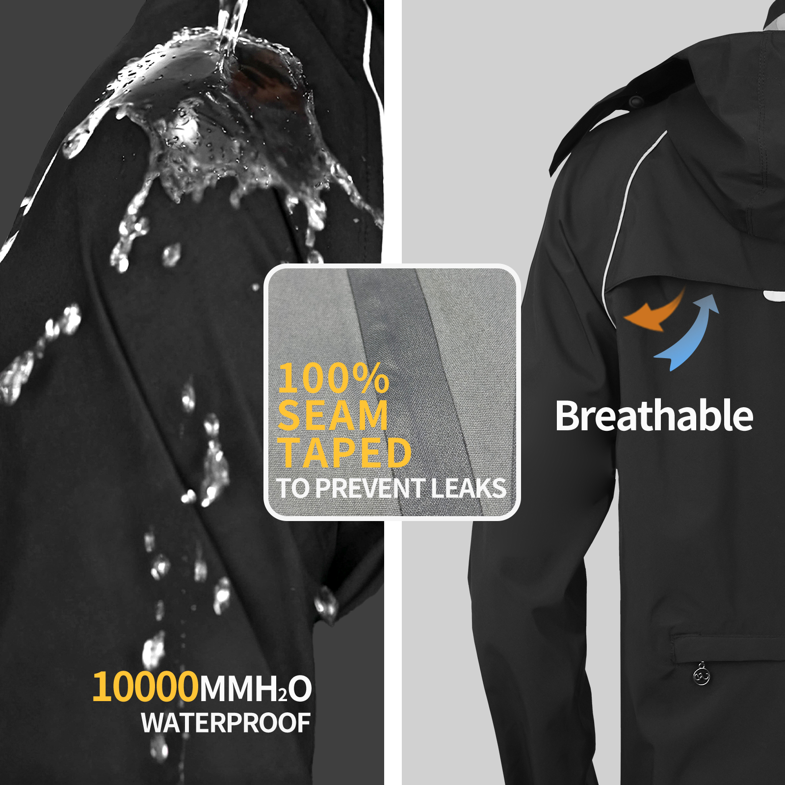 WOSAWE Reflective Motorcycle R - огляд і ціна Cycling Rain Jacket Commute