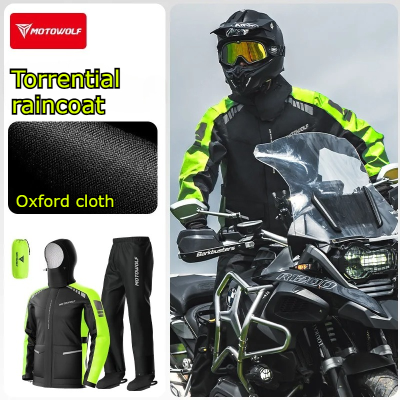 Motowolf Reflective Motorcycle - огляд і ціна Cycling Rain Jacket Commute