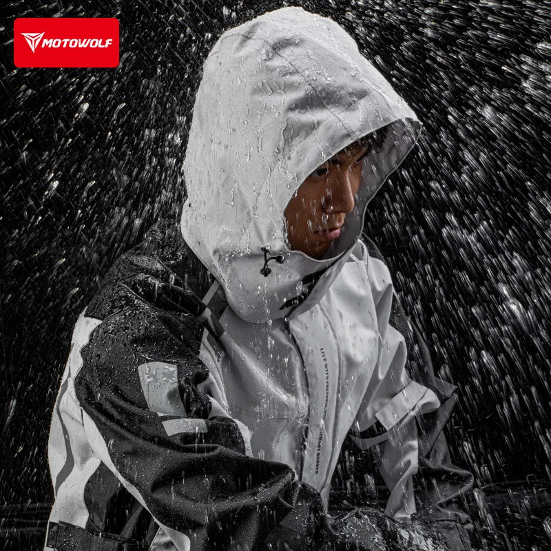 Motowolf Reflective Motorcycle - огляд і ціна Cycling Rain Jacket Commute