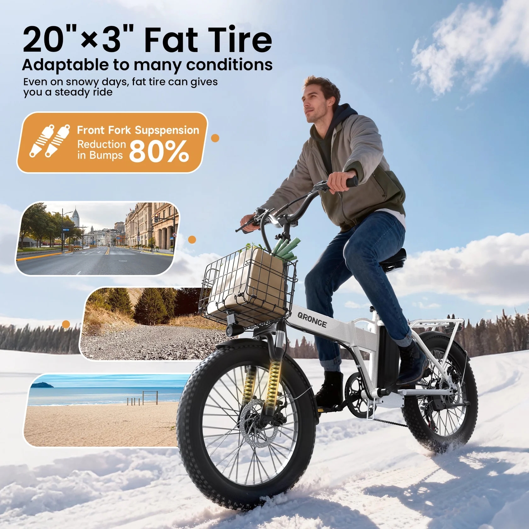QRONGE Waterfall Folding Elect - огляд і ціна Commuter Biking